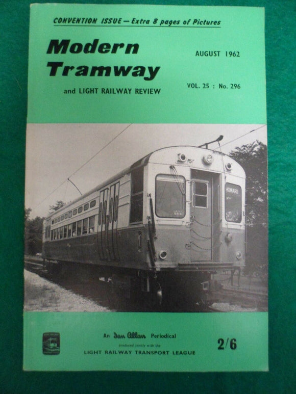 Modern Tramway Magazine - August 1962 - Contents shown in photographs