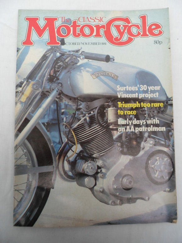 The Classic Motorcycle - Oct/Nov 1981 - Rare Triumph - Vincent