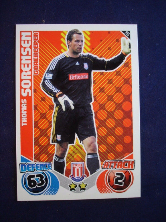 Match Attax 2009/10 - Stoke City - Thomas Sorensen