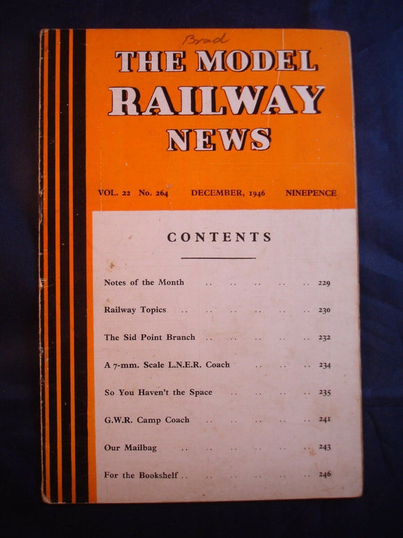 Model Railway News - December 1946