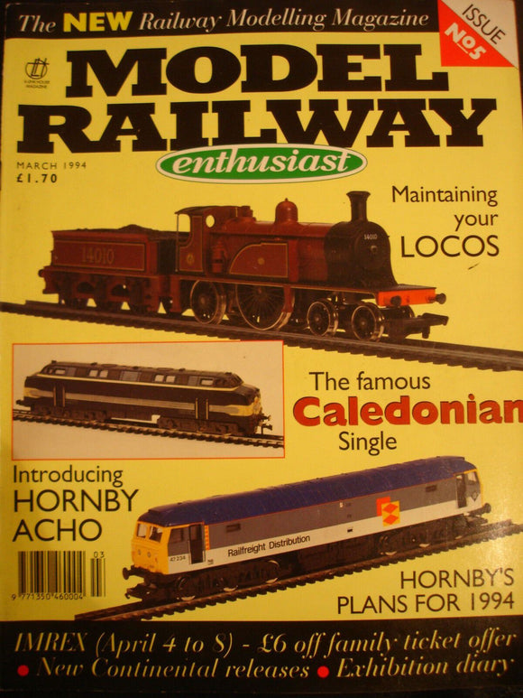 Model Railway enthusiast Magazine Mar 1994 maintaining your locos