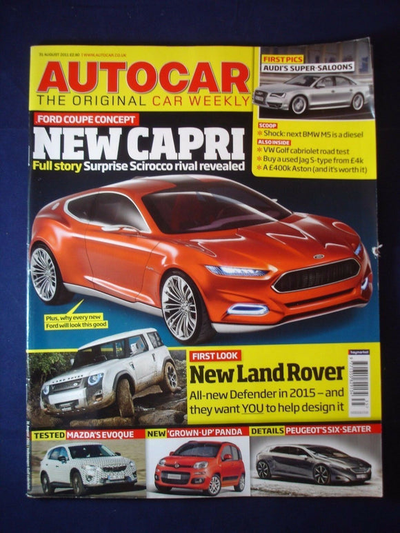 Autocar - 31st August 2011 -  Jaguar S type - Panda -