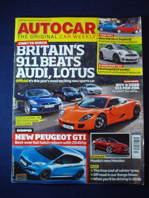 Autocar - 26th October 2011 - 911 - Audi - Lotus - Ginetta