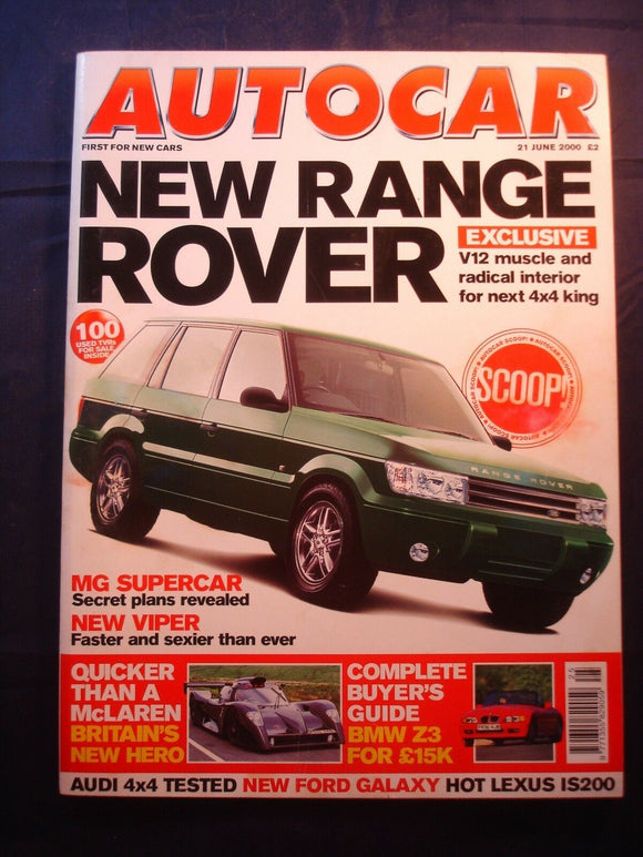 Autocar - 21st June 2000 - Range Rover - Stealth B5 - Viper