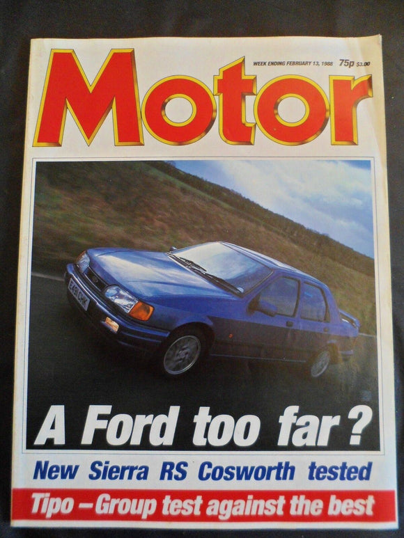 Motor - 13 February 1988 - Ford Sierra RS Cosworth