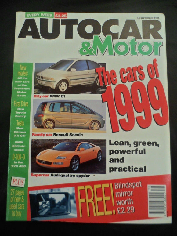 Autocar - 18 September 1991 - BMW 850i - TVR 450