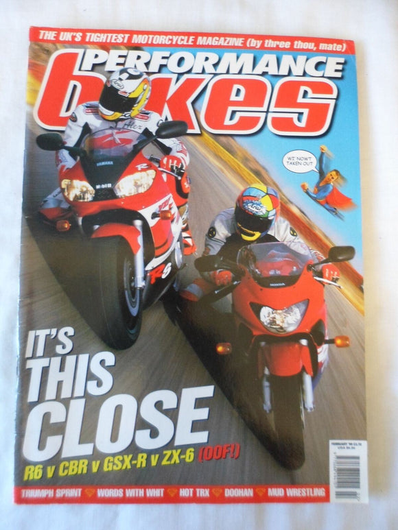 Performance Bikes - February 1999 - R6 - CBR - GSX R - ZX 6