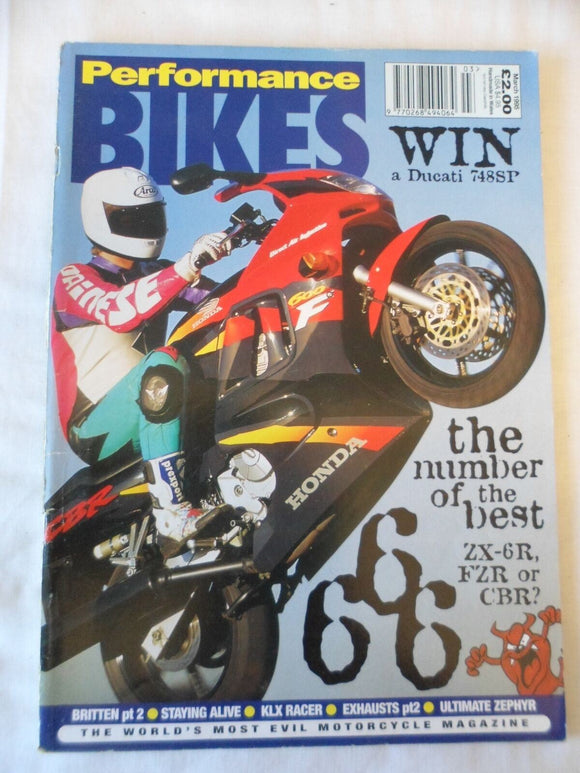 Performance Bikes - March 1995 - ZX6R - FZR - CBR - Ultimate Zephyr