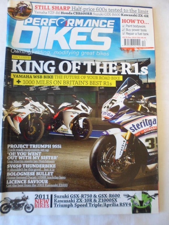 Performance Bikes - December 2010 - R1 - 600s - 955i - RSv 4 - Speed triple