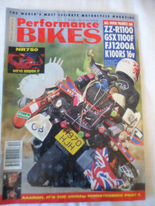 Performance Bikes - December 1991 - NR750 - ZZ R1100