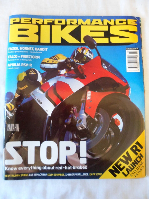 Performance Bikes - February 2000 - R1 - RSV R - Fazer - Hornet - Bandit