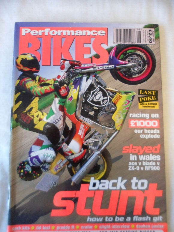 Performance Bikes - August 1996 - Ace v Blade v ZX9 v RF900