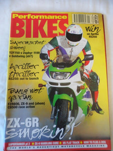 Performance Bikes - January 1995 - ZX6r - YZF750 - Zephyr 1100 - RS250