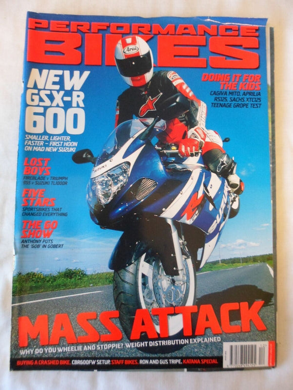 Performance Bikes -December 2000 -  GSX r6 - TL1000R - 955 - Fireblade