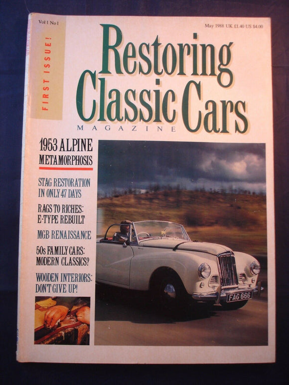 Restoring Classic Cars - May 1988 - Alpine - wooden interiors - MGB - E type