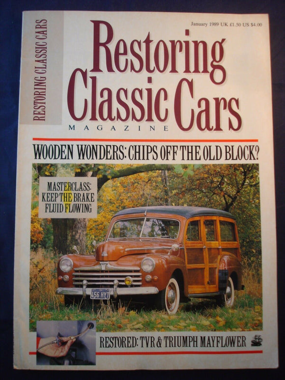 Restoring Classic Cars - January 1989 - TVR - Triumph Mayflower