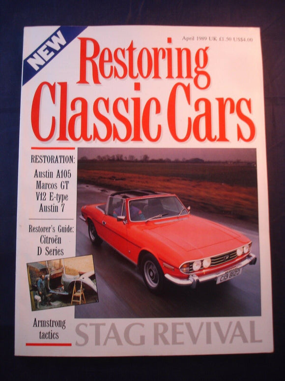 Restoring Classic Cars - April 1989 - Stag