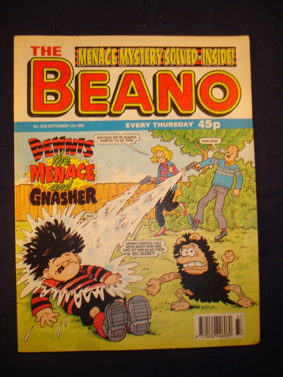 P - Beano Comic # 2930 - 12th September 1998  -