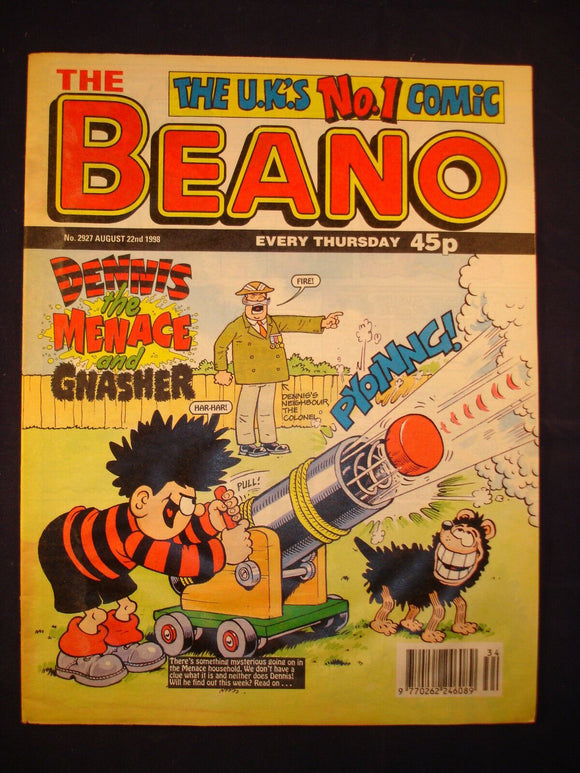 P - Beano Comic # 2927 - 22nd August 1998  -