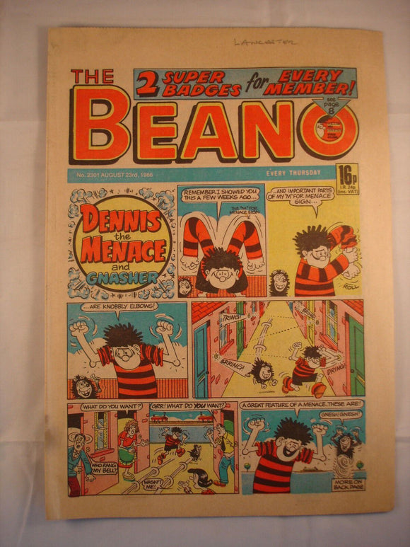 Beano Comic - 2301 - August 23rd 1986