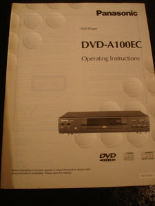 Panasonic DVD-A100EC  Operating instructions