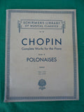 Schirmer - Chopin - Book 3 - Polonaises - Vintage Sheet Music -