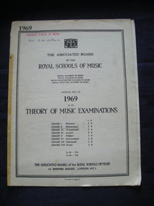 RSM - Theory of music examinations - 1969 - Vintage Sheet Music -