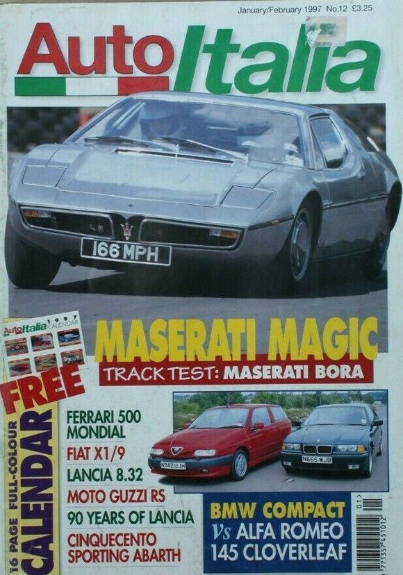 Auto Italia Magazine - Jan / Feb 1997 - Maserati Bora - Ferrari 500 Mondial