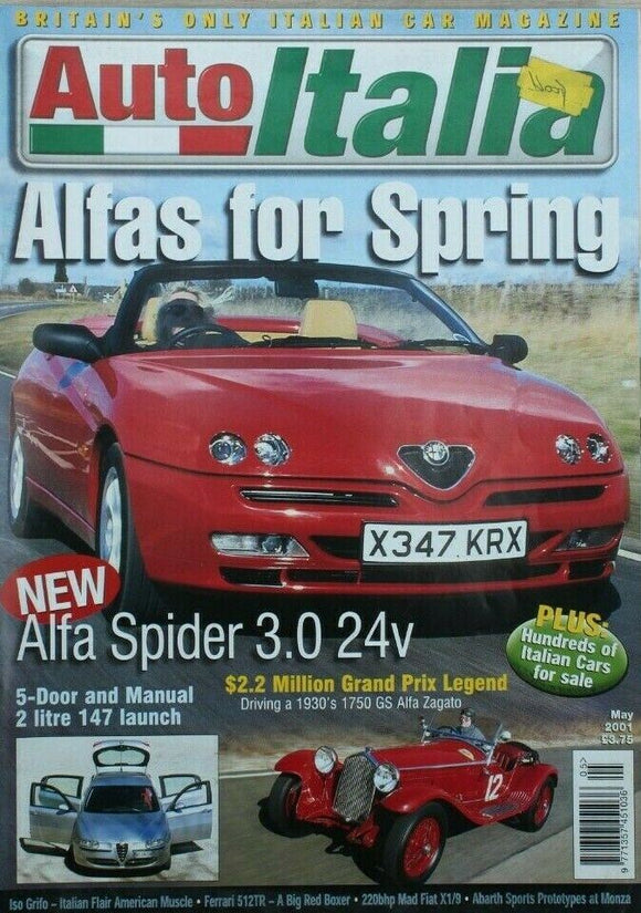 Auto Italia Magazine - May 2001 - Alfa Spider 3.0 24V - Alfa Zagato