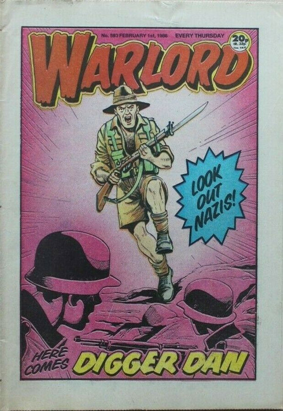 Vintage Warlord war comic # 593 - 1 February 1986