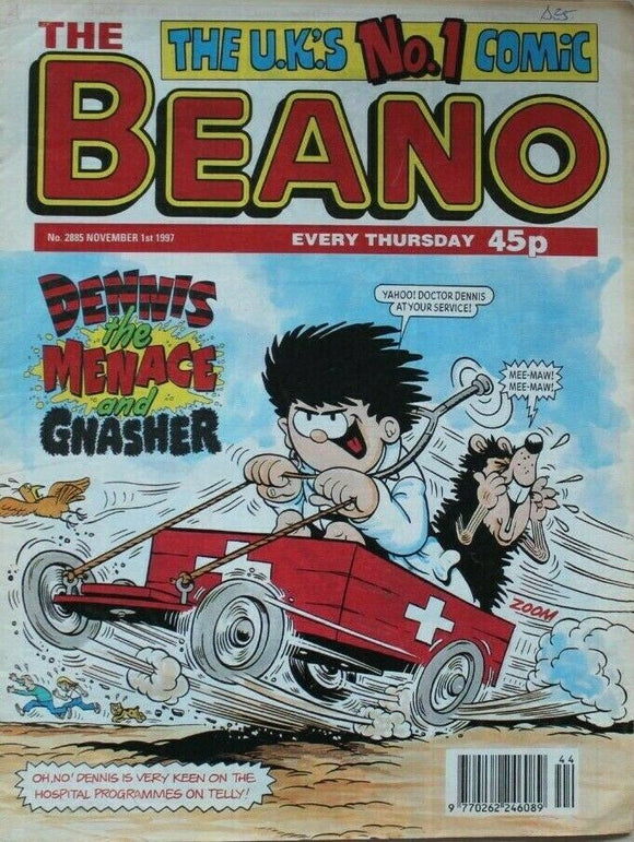 Beano Comic - 2885 - 1 November 1997