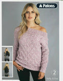 Patons knitting pattern jumper - Kelly & Eva